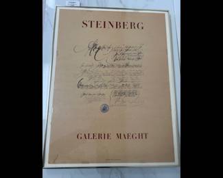 Lot 9048 Art Exhibition Poster  Saul Steinberg for Galerie Maeght