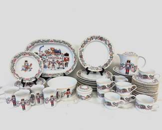 Lot 9203 Block Spal Whimsy Christmas Porcelain China Dishes