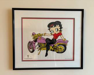 Lot 8560 Betty Boop Motorcycle Sericel Art