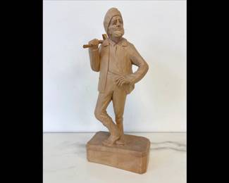 Lot 9180 Hand Carved Woodsman Figure Signed