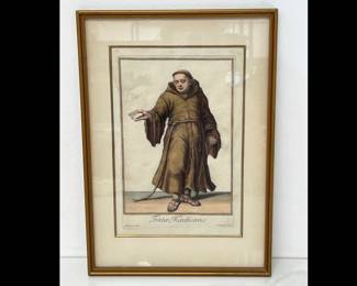 Lot 8851 Mauron Delin Frater Mendicans Hand Colored Engraving Art