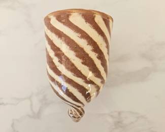 Lot 8895 Charles Lisk NC Signed Swirlware Pottery Wall Vase