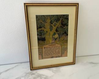 Lot 8893 Joyce Kilmer Trees Poem Art Print