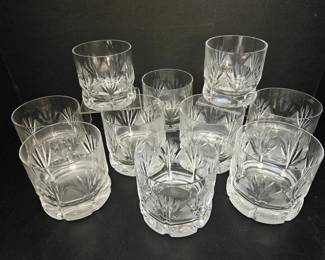 Lot 9034 Vintage Rogaska Slovenia Crystal Tumblers