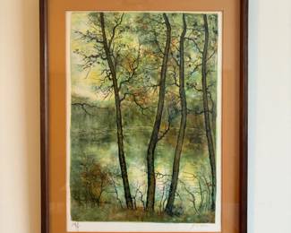 Lot 8563 Bernard Gantner Original Tree Landscape Signed Numbered Art Lithograph