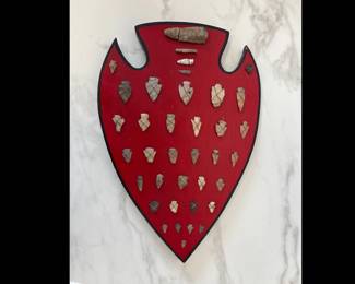 Lot 9167 Handmade Native American Arrowhead Display