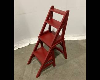 Lot 9387 Pottery Barn Folding Library Stool Chair