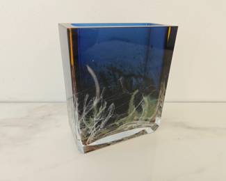 Lot 9032 Vintage Czech Exbor Art Glass Vase