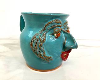 Lot 8947 Jeff Potts Seagrove North Carolina Pottery Face Mug
