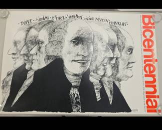 Lot 8900 Leonard Baskin Bicentennial Presidents Art Print