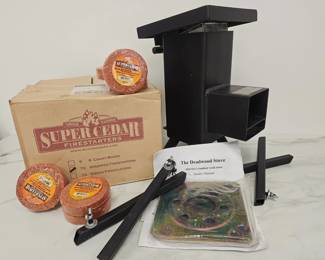 Lot 9110 Deadwood Stove Company Portable Cook Stove  Super Cedar Firestarters