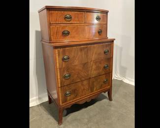 Lot 9360 Vintage High Chest Dresser