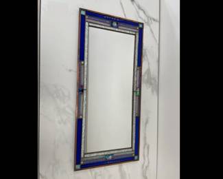 Lot 8570 Handcrafted Stained Glass Mirror