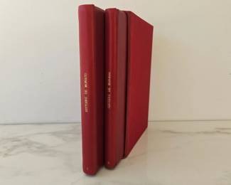 Lot 9027 Vintage French Histoire de Monaco Leather Bound Books in Slipcase