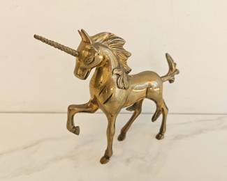 Lot 8921 Solid Brass Unicorn Figure