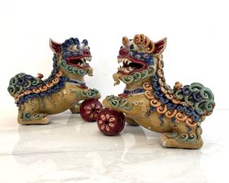 Lot 9003 Reproduction Chinese Fu Dog Figurines