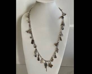 Lot 9220 Sterling Silver Charm Necklace