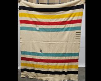 Lot 8990 Hudsons Bay 4 Point Wool Blanket  AS IS