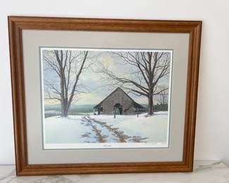 Lot 8579 Ward H Nichols First Snowfall Signed  Numbered Art Print