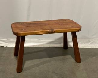 Lot 8484 Hand Made Wooden Bench w Wedged ThroughTenons