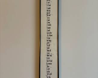 Lot 8565 P. Buckley Moss 1980 Artwork Poem  To Love