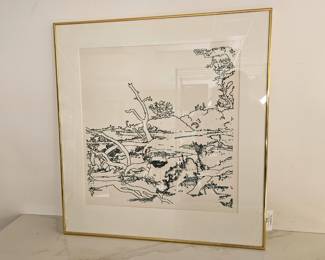 Lot 9050 Oliver M Coleman Jr Beachhead 1 Crab Creek Inlet Computer Manipulated Photo Wall Art