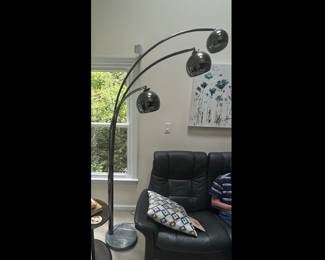 Lot 7897 MCM Style Arc 3Arm Floor Lamp