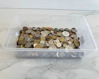 Lot 8790 Assorted Vintage Foreign Coin Currency