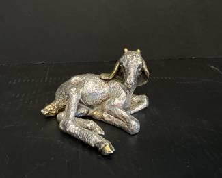 Lot 8788 Pure Silver  Israeli Artist Sam Philipe Miniature Lamb Biblical Sculpture