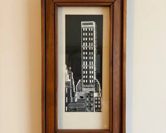 Lot 8566 Bill Ridge Signed Cityscape Art  Hotel Taft NYC