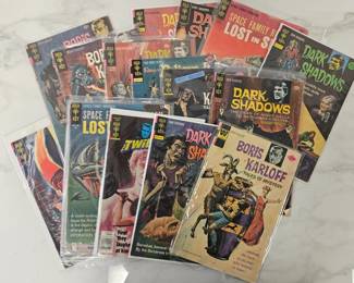 Lot 9126 Vintage Comic Books Gold Key Lost in Space  Dark Shadows  Boris Karloff  Twilight Zone