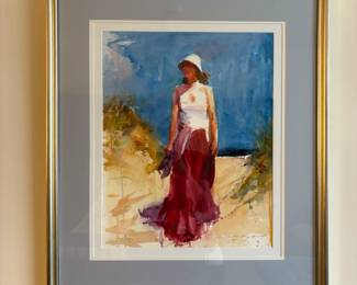 Lot 8577 John De La Vega Signed Watercolor Art