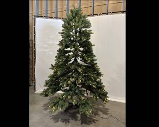Lot 8631 Martha Stewart 7.5ft Downswept Denison Lightup Christmas Tree