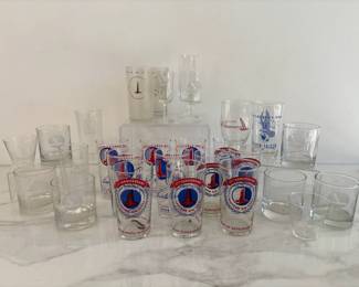 Lot 8841 Vintage Eastern Airlines Drinking Glasses