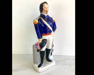 Lot 9259 Antique Victorian Staffordshire Military Figure  Louis Napoleon III