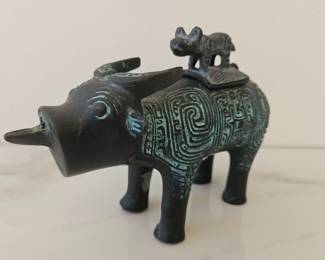 Lot 9031 Reproduction Chinese Zun Bovine Ritual Wine Vessel