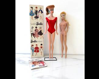 Lot 8799 1958 Barbie Doll  1962 Midge by Mattel Made in Japan