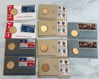 Lot 8793 Vintage Bicentennial US Coin First Day Cover Sets