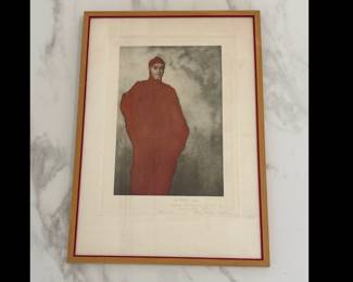 Lot 8935 Vintage Signed Red Cardinal Religious Art