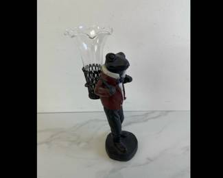 Lot 9265 Frog Butler Cast Iron Statue Vase