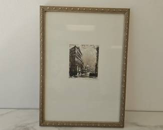 Lot 9024 Karl Schwetz Etching Wien Musikverein Vienna Austria Wall Art
