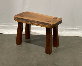 Lot 8483 Hand Made Wooden Stool w Wedged ThroughTenons