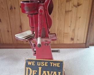 De Laval Cream Separator With Sign And 2 Books
