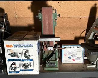 Power Tools Lot With Drill Press Scroll Saw