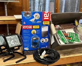 Lot Of Lights, Ryobi, Painting Supplies More