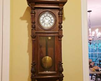 Late 19th-Century Wall Regulator Clock
