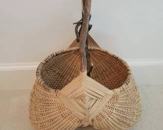 Woven Basket with Handmade Hook