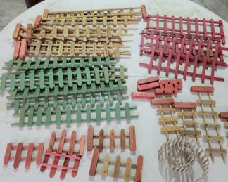 Vintage Wooden Toy Fencing