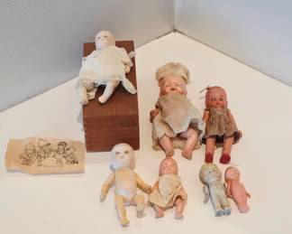 Bisque Dolls with Box