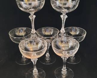 Seven Cut Crystal Coupes